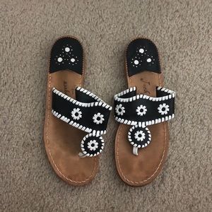 Size 8 Black and White Jack Rogers Sandals